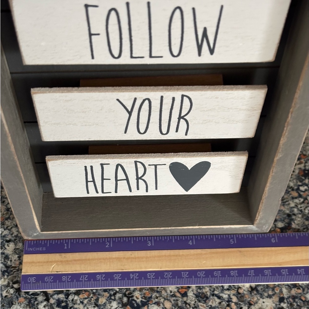 Boston Warehouse Inspirational Wall Decor- Follow your Heart - Picture 2 of 3